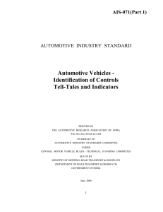 Automotive Vehicles - Identification of Controls Tell