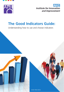 The good indicators guide - Public Health Observatories