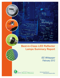 Best-in-Class LED Reflector Lamps Summary Report