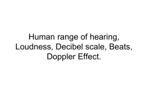 Human range of hearing, Loudness, Decibel scale, Beats, Doppler