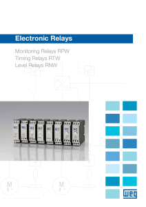 WEG Electronic Relays Catalogue