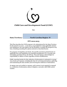 Child Care and Development Fund (CCDF)