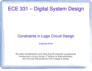 Lecture #14 - Constraints in Logic Circuit Design