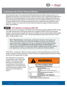Common Arc Flash Hazard Myths 2015