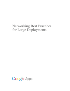 Networking Best Practices for Large Deployments