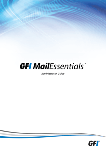 GFI MailEssentials Administrator Guide