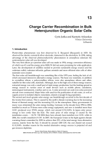 Charge Carrier Recombination in Bulk Heterojunction Organic Solar