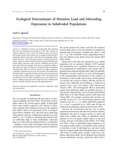 Ecological Determinants of Mutation Load and