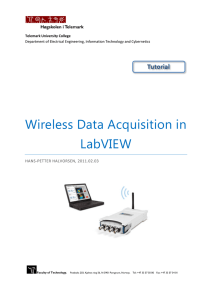 Tutorial: Wireless Data Acquisition in LabVIEW