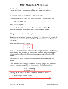 BIOEN 302, Section 3: AC electronics