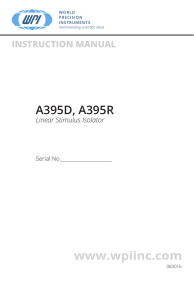 A395 Linear Stimulus Isolator Instruction Manual