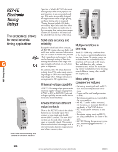 RZ7-FE Electronic Timing Relays 0.05 sec to 10 hours in AC or DC