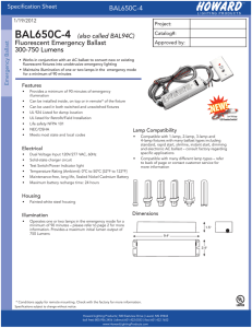 BAL650C-4 Fluorescent Emergency Ballast 300