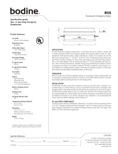 Fluorescent Emergency Ballast