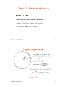 Rotational Kinematics: Angular Motion & Equations