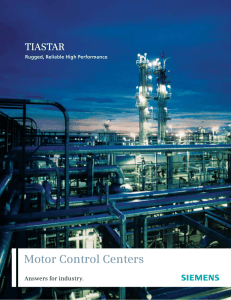 Motor Control Centers - Industrial Manufacturing