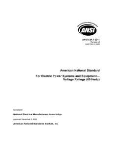 American National Standard For Electric Power Systems