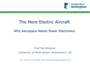 The More Electric Aircra More Electric Aircraft