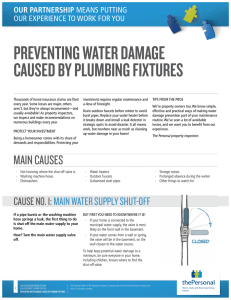 Preventing water damage caused by Plumbing