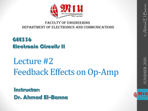 Lec#02: Feedback Effects on Op-Amp