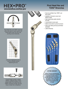 Pivot Head Hex and TORX® Wrenches