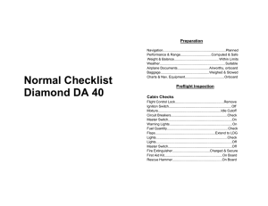 DA40 Checklist