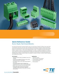 Euro Style Terminal Blocks