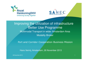 Improving the utilization of infrastructure Better Use Programme