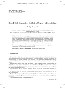 Blood Cell Dynamics: Half of a Century of Modelling