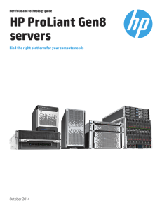 HP ProLiant Gen8 servers