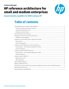 HP reference architecture for small and medium enterprises