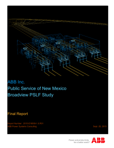 Broadview Transmission PSLF Study Report posted 10-26-15