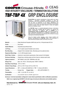 Material………………..…..Glass Reinforced Polyester (GRP) body