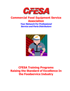 Commercial Food Equipment Service Association CFESA Training
