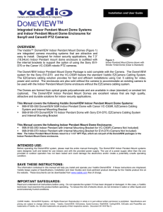 DomeVIEW Indoor Pendant Mount Manual application/pdf