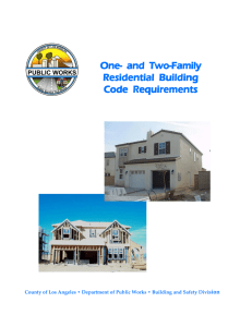 One- and Two-Family Residential Building Code Requirements