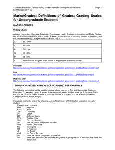 Marks/Grades - Western University