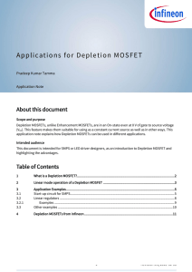 Application Note Applications for Depletion MOSFETs