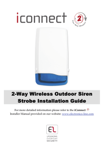 2-Way Wireless Outdoor Siren Strobe Installation Guide