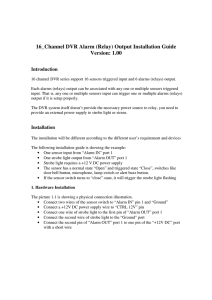 Alarm Relay Output Installation Guide