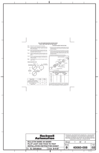 BULLETIN 800MR MOUNTING INSTRUCTIONS PILOT LIGHT AND