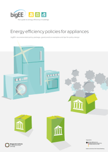 Energy efficiency policies for appliances