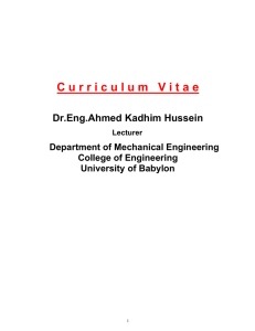 Dr. Eng. Ahmed Kadhim Hussein, University of Babylon, Babylon
