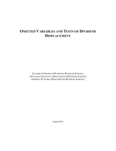 omitted variables and tests of dividend displacement