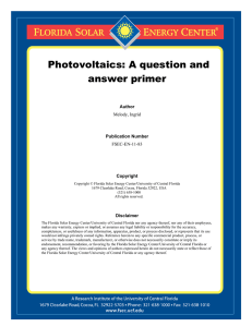 Photovoltaics: A question and answer primer