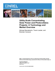 Utility-Scale Concentrating Solar Power and Photovoltaic Projects: A