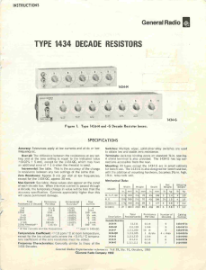 GR 1434 Decade Resistor, GenRad 1434 Decade Resistor