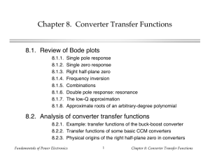 Chapter 8. Converter Transfer Functions