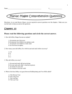Maniac Magee Comprehension Questions
