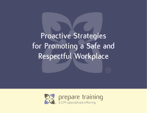 Proactive Strategies for Promoting a Safe and Respectful Workplace